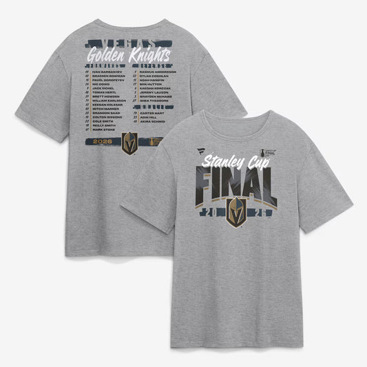 Unisex Vegas Golden Knights Stanley Cup Final Roster Graphic T-Shirt 2026 for Hockey Fans