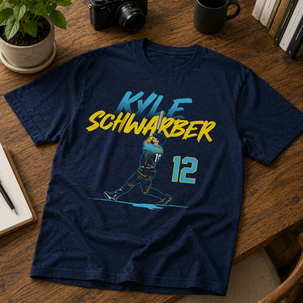 Unisex Slugger Swing Number Baseball Graphic Fan Shirt Tee