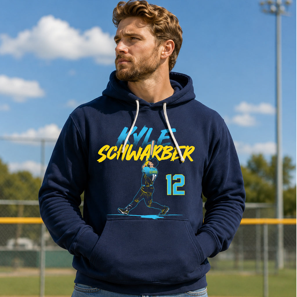 Unisex Slugger Swing Number Baseball Graphic Fan Shirt Tee