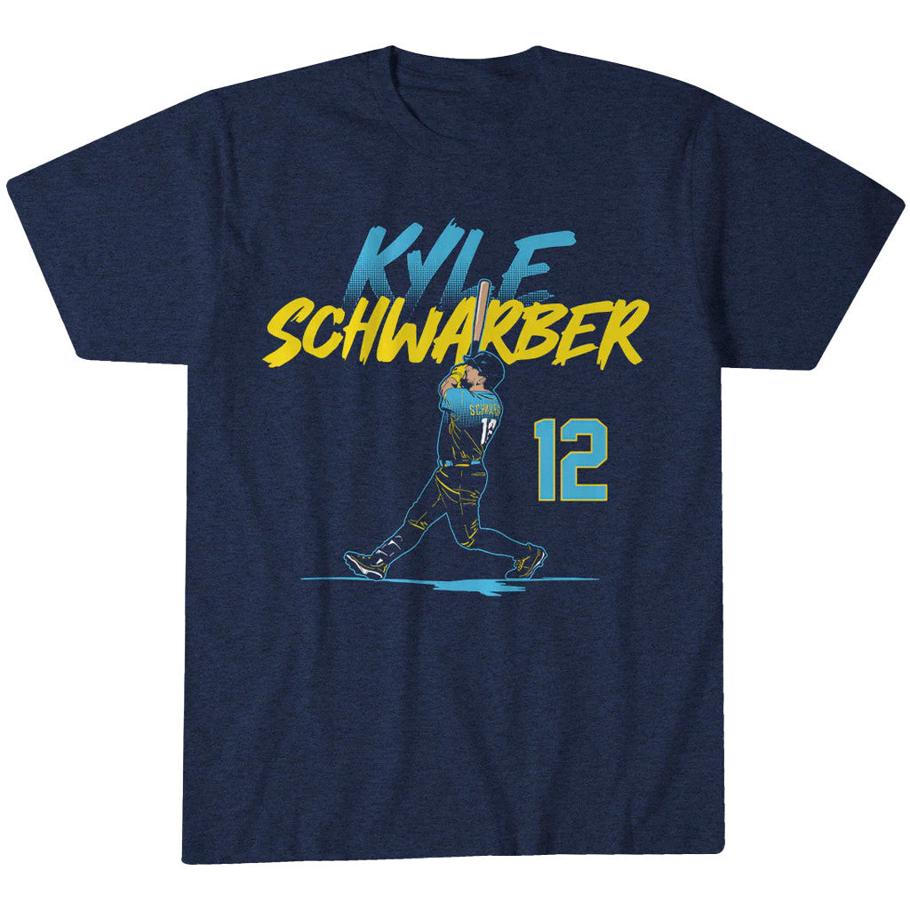 Unisex Philadelphia Phillies Kyle Schwarber Philly Slugger Swing Number Baseball Graphic Fan Shirt Tee