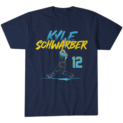 Unisex Philadelphia Phillies Kyle Schwarber Philly Slugger Swing Number Baseball Graphic Fan Shirt Tee