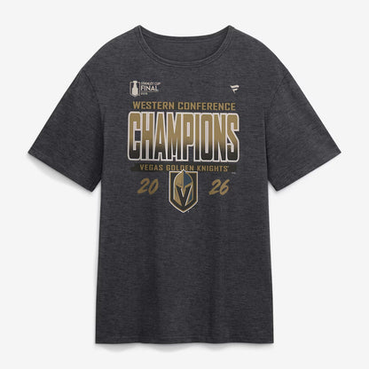Unisex Vegas Golden Knights Western Conference Champions Locker Room Graphic T-Shirt 2026 for Hockey Fans