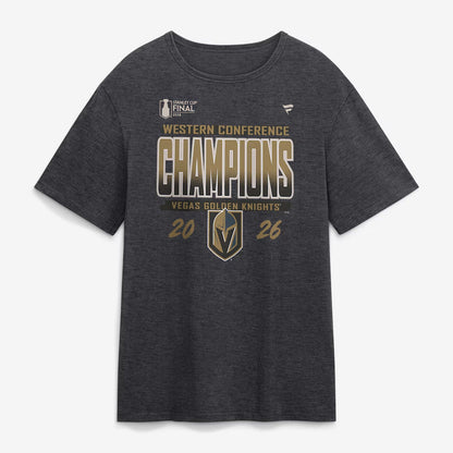 Unisex Vegas Golden Knights Western Conference Champions Locker Room Graphic T-Shirt 2026 for Hockey Fans
