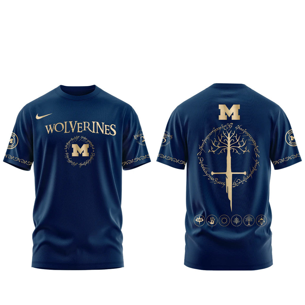 Unisex Michigan Wolverines The Lord Of The Rings 2026 Graphic Shirt for College Sports Fans