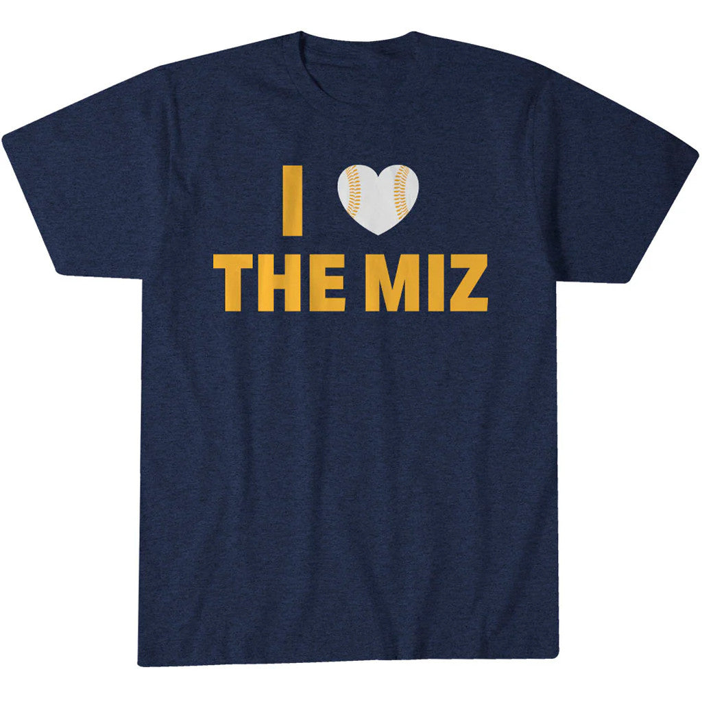 Unisex Milwaukee Baseball Graphic Shirt I Heart The Miz Fan Apparel Tee