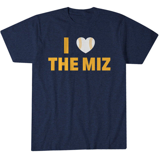 Unisex Milwaukee Baseball Graphic Shirt I Heart The Miz Fan Apparel Tee