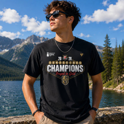 Unisex Western Conference Champions Hometown Graphic T-Shirt 2026 for Hockey Fans