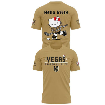Unisex Vegas Golden Knights x Hello Kitty Night 2026 Graphic Shirt for Hockey Fans