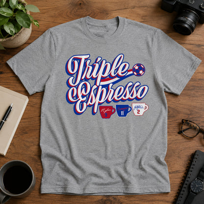 Unisex Triple Espresso Graphic Shirt for Soccer Fans