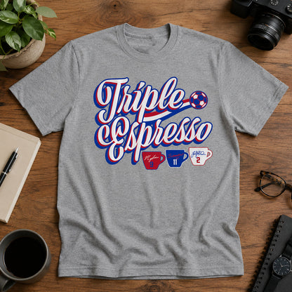 Unisex Triple Espresso Graphic Shirt for Soccer Fans