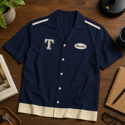 Unisex Elegant Blue Baseball Hawaiian Shirt for Fans