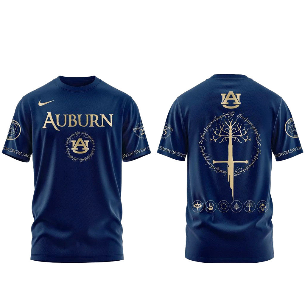 Unisex Auburn Tigers Lord Of The Rings 2026 Blue Graphic Shirt for College Sports Fans