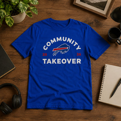 Unisex Community Takeover 2026 All Blue Day Graphic Shirt for Football Fans