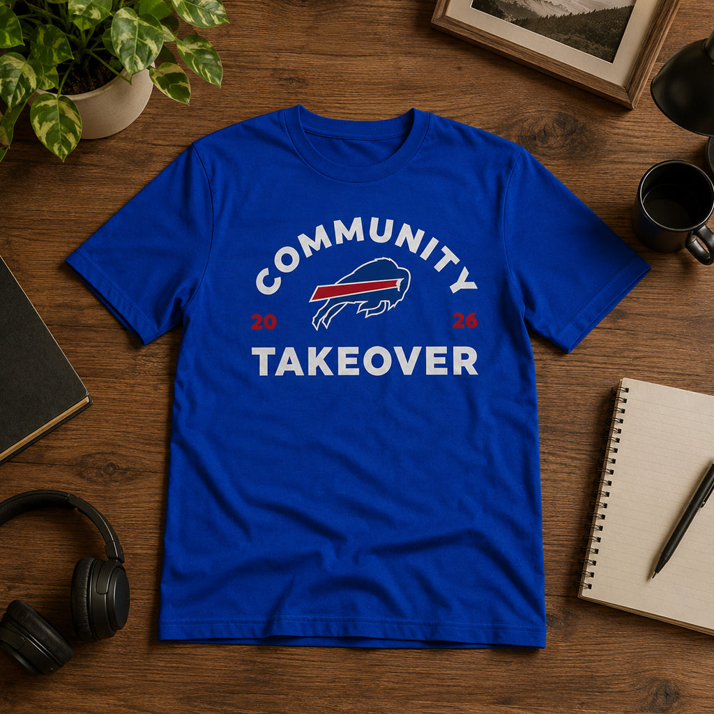 Unisex Community Takeover 2026 All Blue Day Graphic Shirt for Football Fans