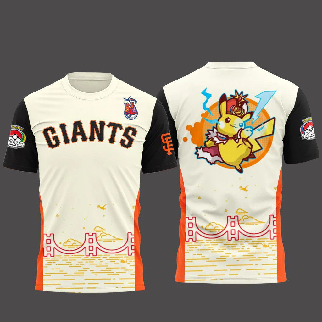 Unisex San Francisco Giants Pokémon Worlds Night 2026 Graphic Shirt for Anime and Baseball Fans