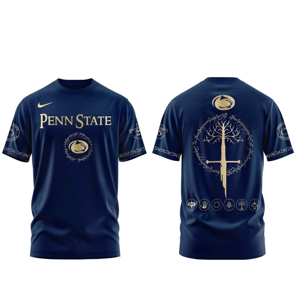Unisex Penn State Nittany Lions Lord Of The Rings Night 2026 Blue Graphic Shirt for College Sports Fans