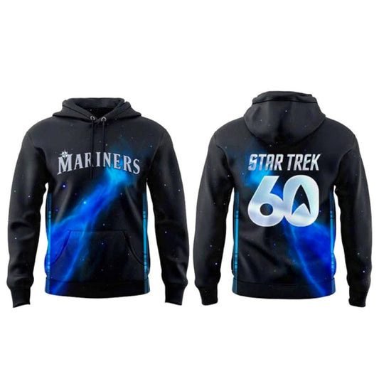 Unisex Seattle Mariners Star Trek 60th Anniversary Night 2026 Graphic Hoodie for Baseball Fans