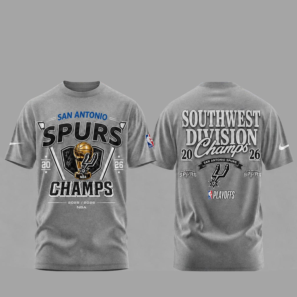 Unisex San Antonio Spurs 2026 Southwest Division Champions Graphic Shirt for Basketball Fans