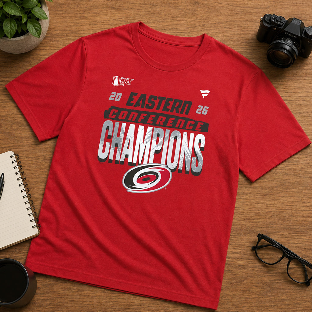 Unisex Red 2026 Eastern Conference Champions Graphic Shirt for Hockey Fans