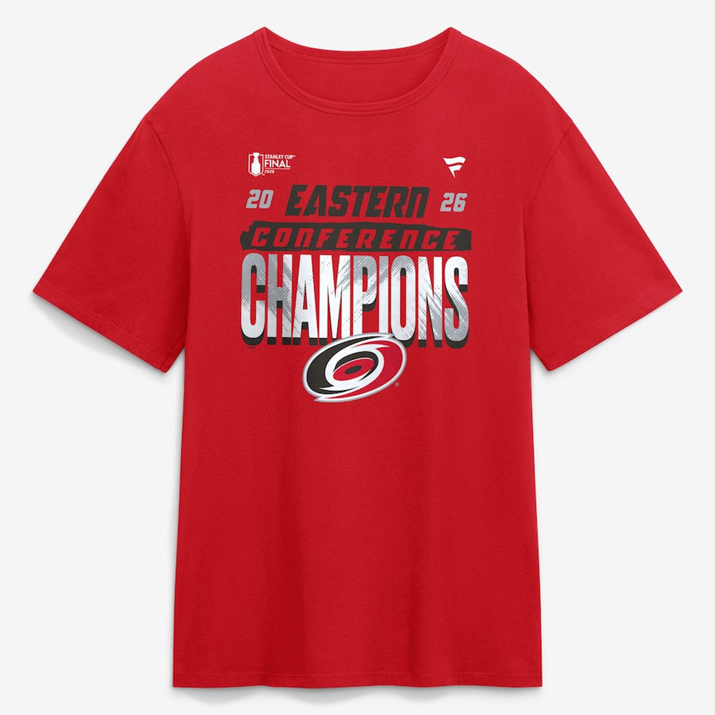 Unisex Carolina Hurricanes Red 2026 Eastern Conference Champions Graphic Shirt for Hockey Fans