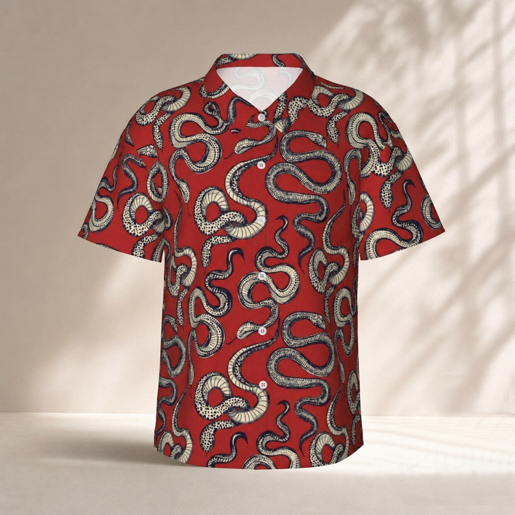 Unisex Snake Graphic Hawaiian Shirt for Casual Fashion Fans