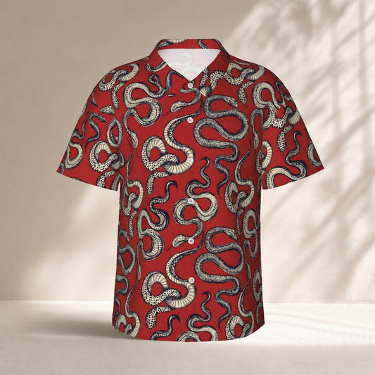 Unisex Snake Graphic Hawaiian Shirt for Casual Fashion Fans