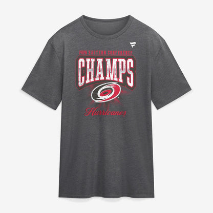 Unisex Carolina Hurricanes 2026 Eastern Conference Champions Vintage Tri Blend Graphic Shirt for Hockey Fans
