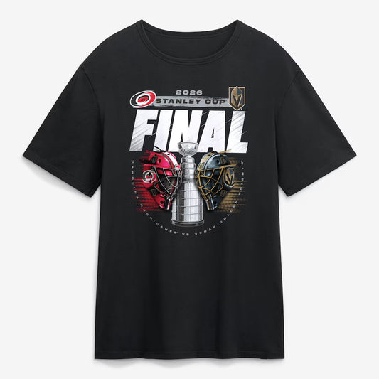 Unisex Carolina Hurricanes vs Vegas Golden Knights 2026 Stanley Cup Final Matchup Graphic Shirt for Hockey Fans