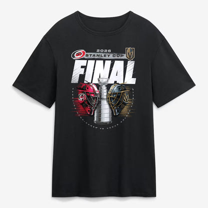 Unisex Carolina Hurricanes vs Vegas Golden Knights 2026 Stanley Cup Final Matchup Graphic Shirt for Hockey Fans