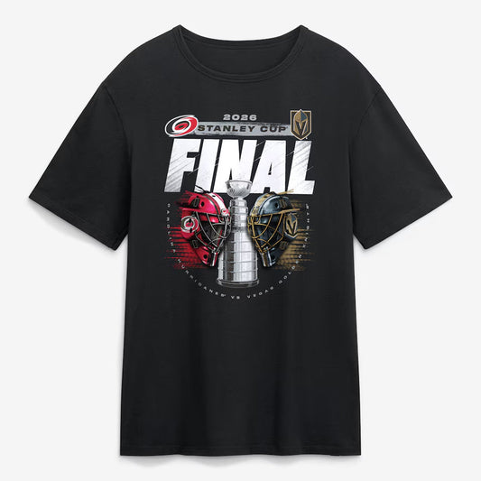 Unisex Carolina Hurricanes vs Vegas Golden Knights 2026 Stanley Cup Final Matchup Graphic Shirt for Hockey Fans