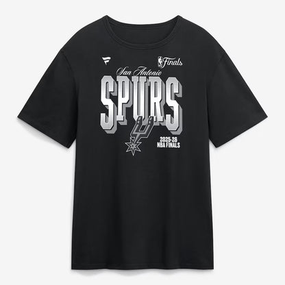 Unisex San Antonio Spurs Black 2026 Finals Graphic Shirt for Basketball Fans
