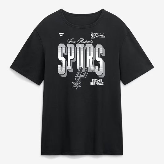 Unisex San Antonio Spurs Black 2026 Finals Graphic Shirt for Basketball Fans