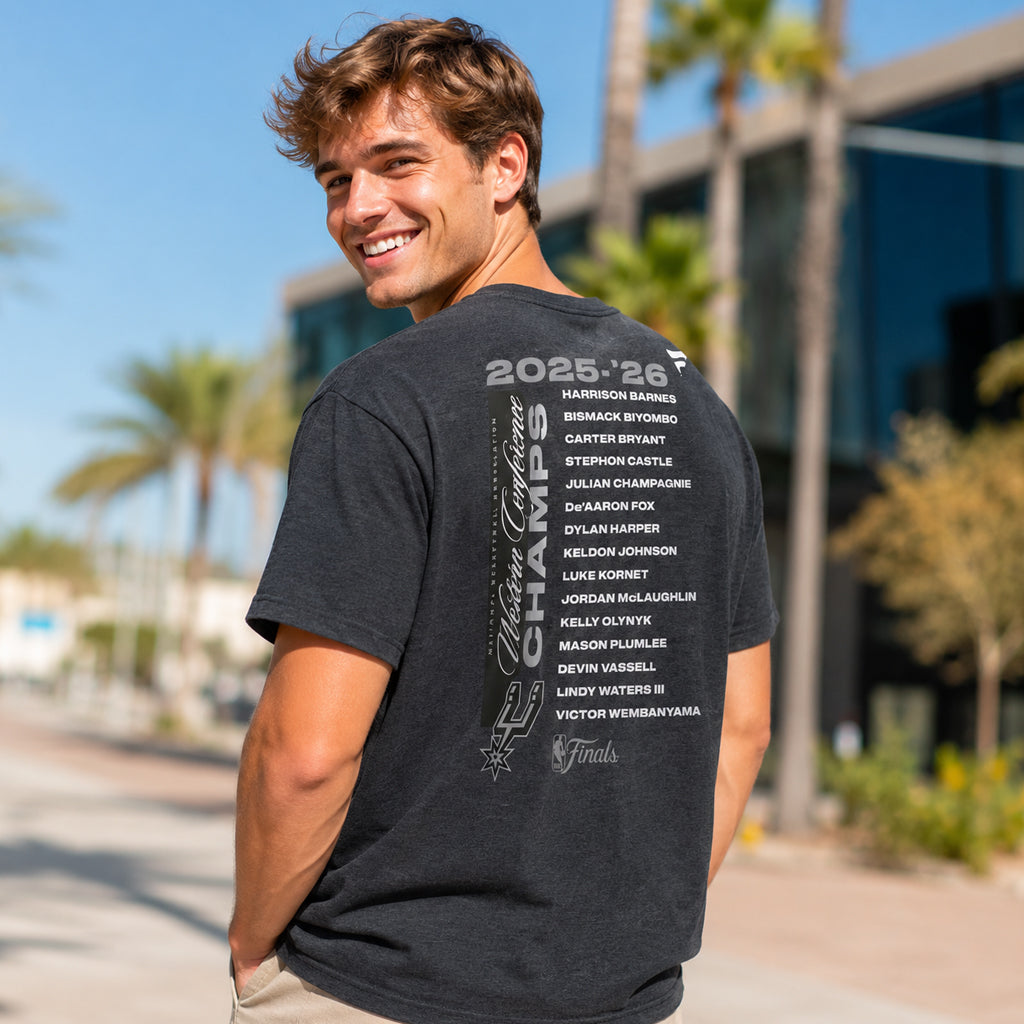Unisex Heather Charcoal 2026 Western Conference Champions Roster Graphic Shirt for Basketball Fans