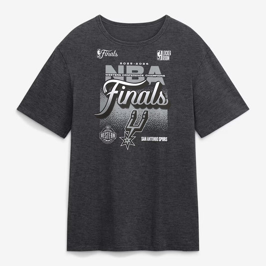 Unisex San Antonio Spurs 2026 Western Conference Champions Locker Room Graphic Shirt for Basketball Fans