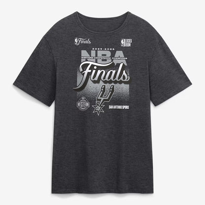 Unisex San Antonio Spurs 2026 Western Conference Champions Locker Room Graphic Shirt for Basketball Fans