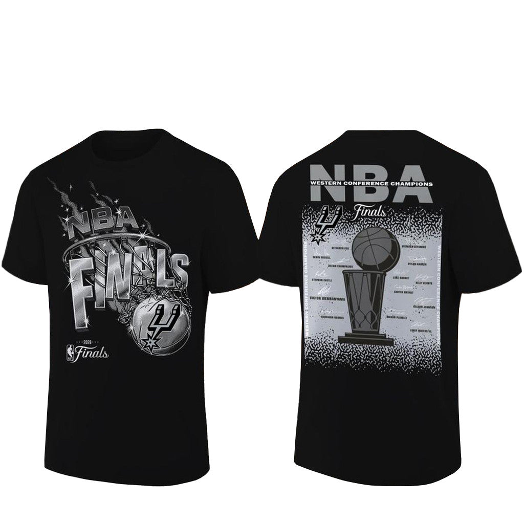 Unisex San Antonio Spurs 2026 Finals Western Conference Champions Hometown Graphic Shirt for Basketball Fans