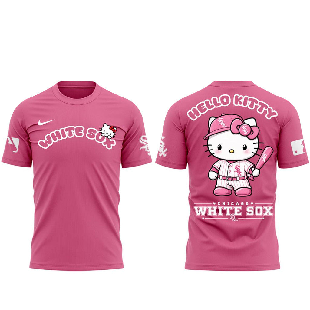 Unisex Chicago White Sox Hello Kitty Night 2026 Pink Graphic Shirt for Baseball Fans