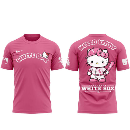 Unisex Chicago White Sox Hello Kitty Night 2026 Pink Graphic Shirt for Baseball Fans