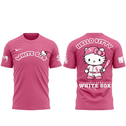 Unisex Chicago White Sox Hello Kitty Night 2026 Pink Graphic Shirt for Baseball Fans