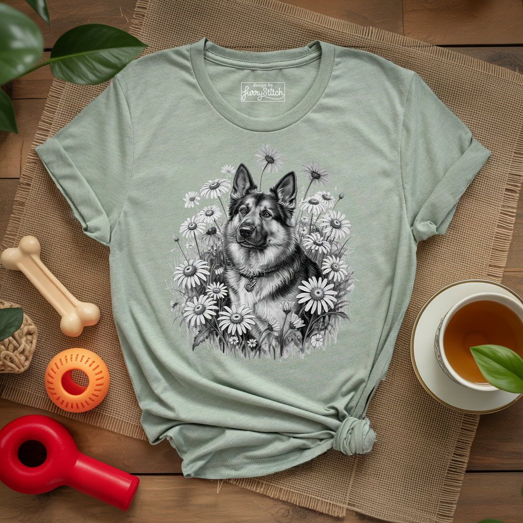 Monochrome Daisy Shepherd T-shirt
