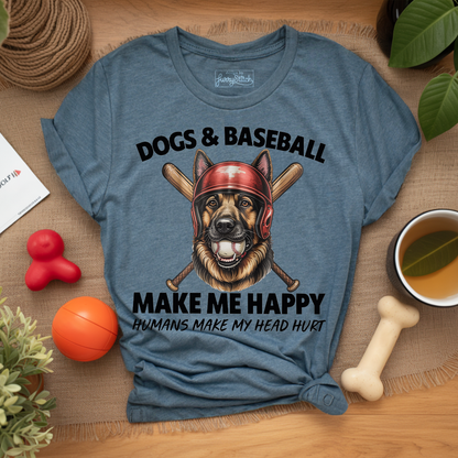 Dogs And Baseball T-shirt