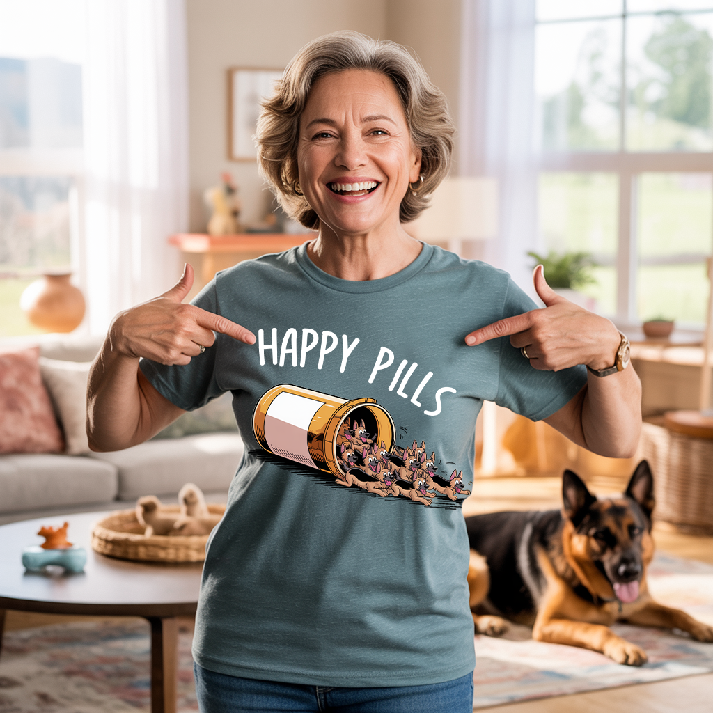 Happy Pills GSD T-shirt