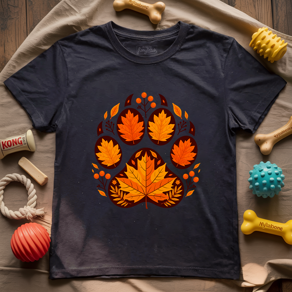 Fall Paw Print T-shirt