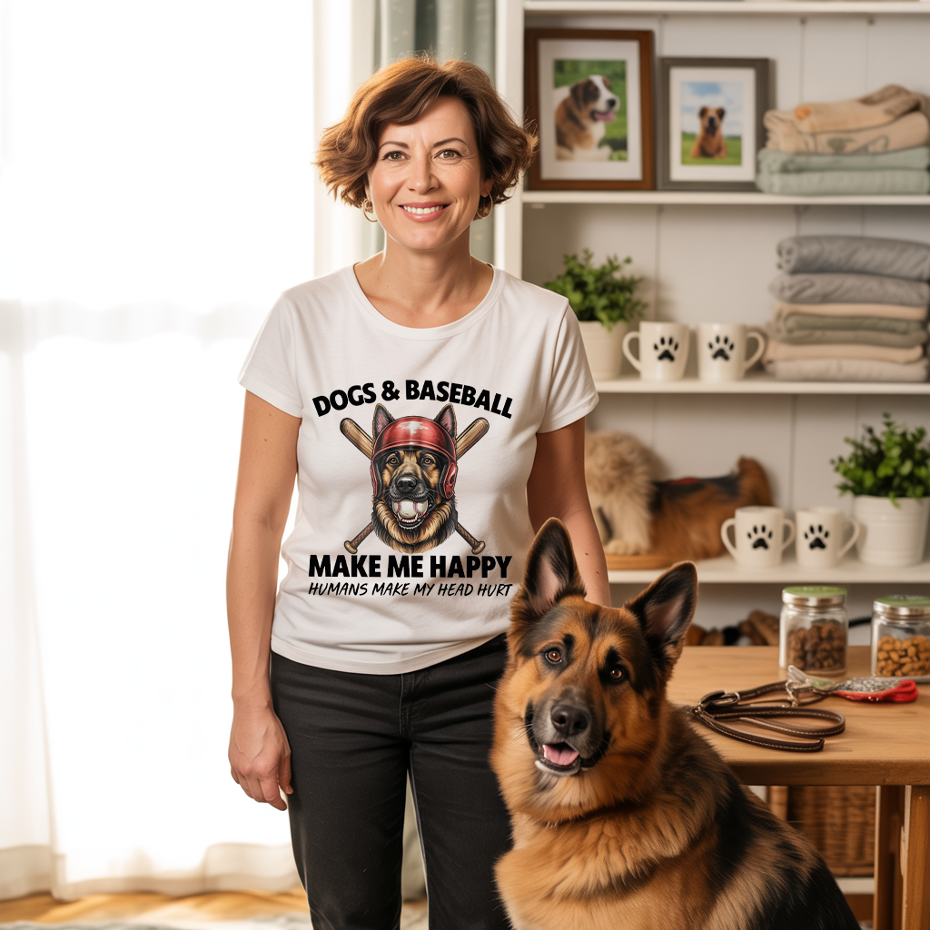 Dogs And Baseball T-shirt