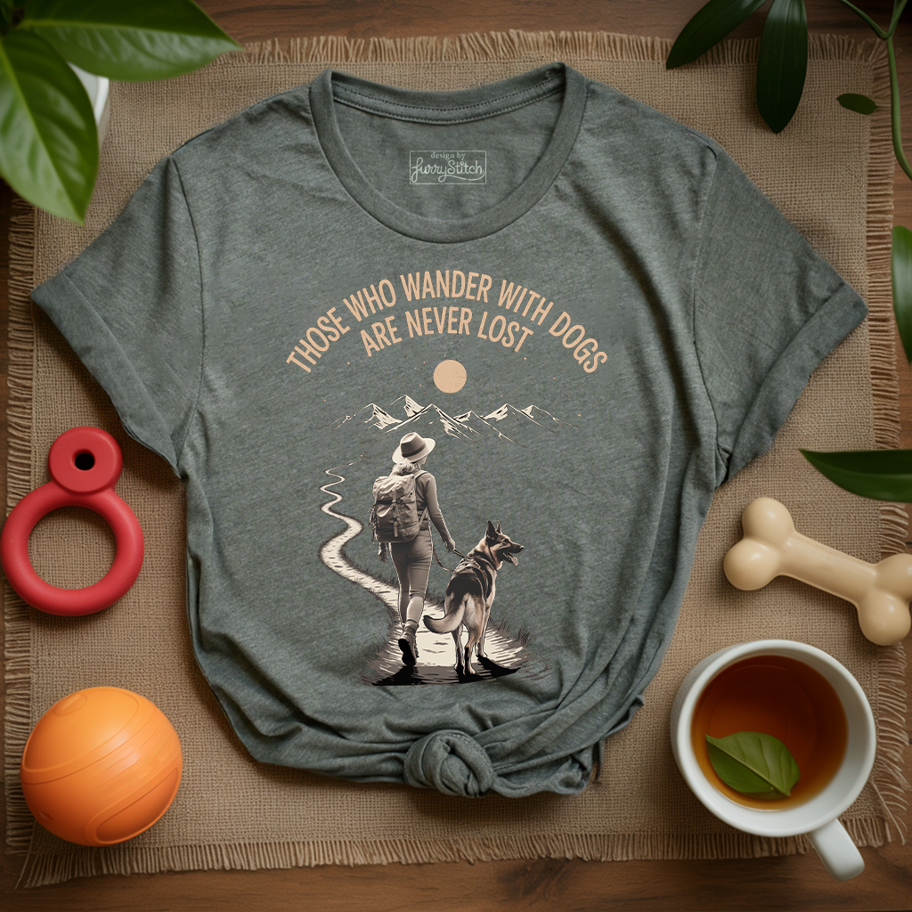 Never Lost With My Dog T-shirt