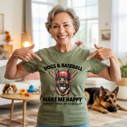 Dogs And Baseball T-shirt